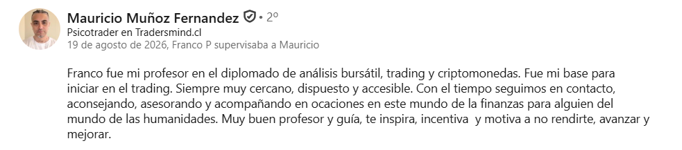 Recomendación de Mauricio Muñoz Fernandez a Franco Salazar Dörr en LinkedIn